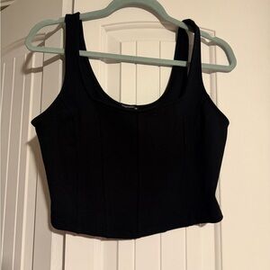Black Cropped Tank Top